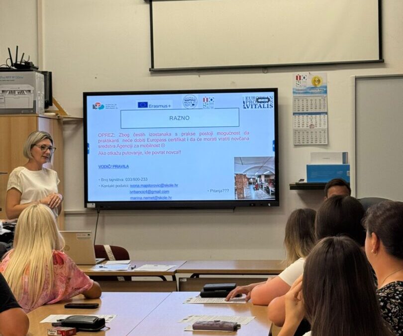 Roditeljski sastanak u sklopu projekta pod radnim nazivom „MOVE IT: Mobilnost Obrtnika za Vještine i Edukaciju-Internacionalna Tradicija“