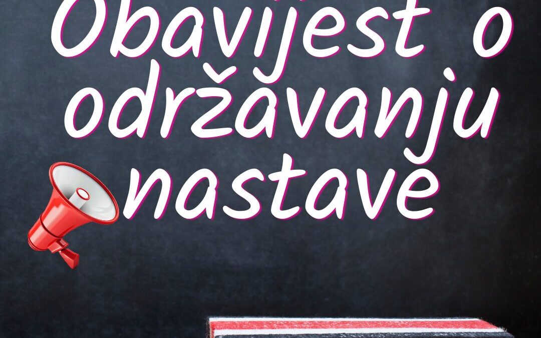 Obavijest učenicima o privremenoj promjeni mjesta održavanja nastave Industrijsko-obrtničke škole Virovitica