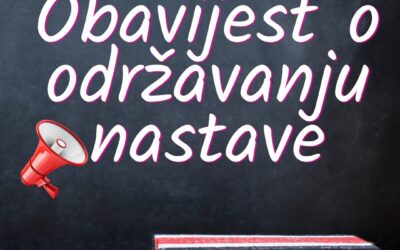 Obavijest učenicima o privremenoj promjeni mjesta održavanja nastave Industrijsko-obrtničke škole Virovitica