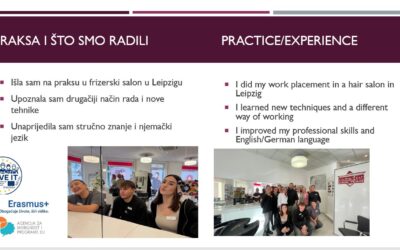 Prezentacija o Erasmus+ iskustvu učenice Magdalene Vanjhal