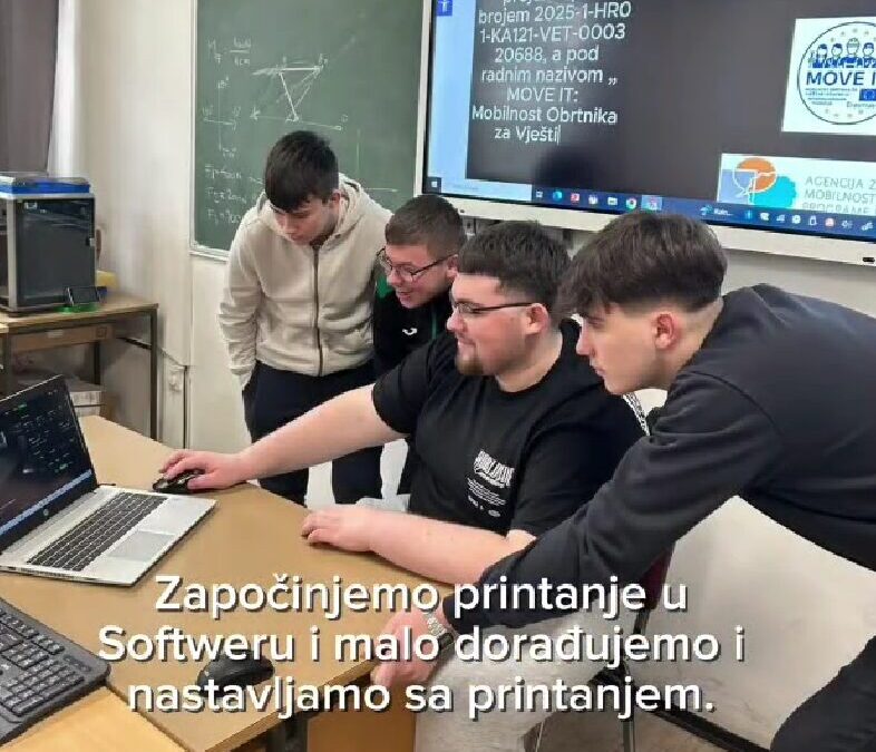 Učenici 3. razreda CNC smjera izradili su video upute za 3D printanje