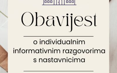 Obavijest roditeljima: individualne informacije i razgovori