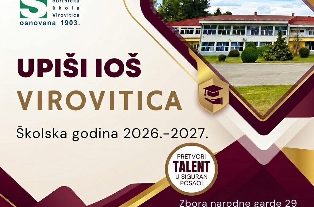 Okvirni broj slobodnih mjesta za jesenski upisni rok u prvi razred šk. god. 2026./2027.