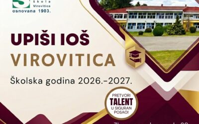 Okvirni broj slobodnih mjesta za jesenski upisni rok u prvi razred šk. god. 2026./2027.
